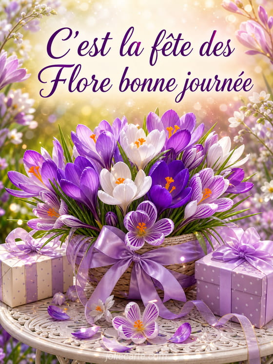 Carte bonne fête Flore
