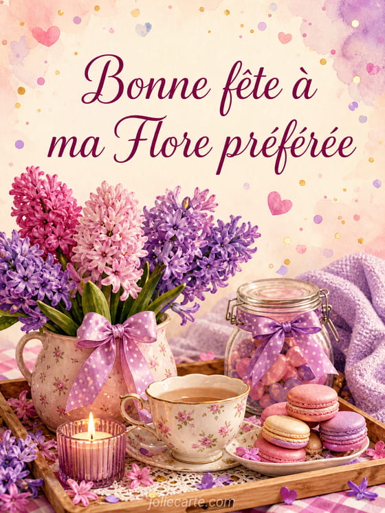 Carte bonne fête Flore
