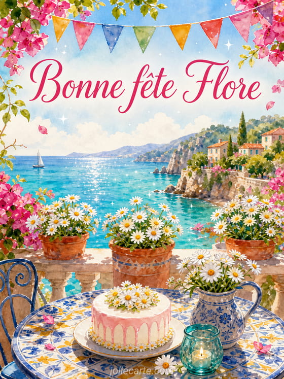 Carte bonne fête Flore