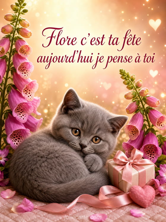 Carte bonne fête Flore