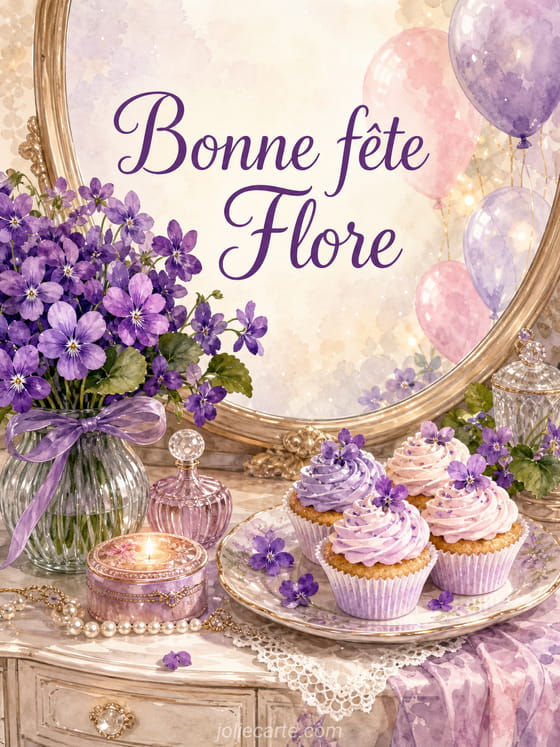 Carte bonne fête Flore