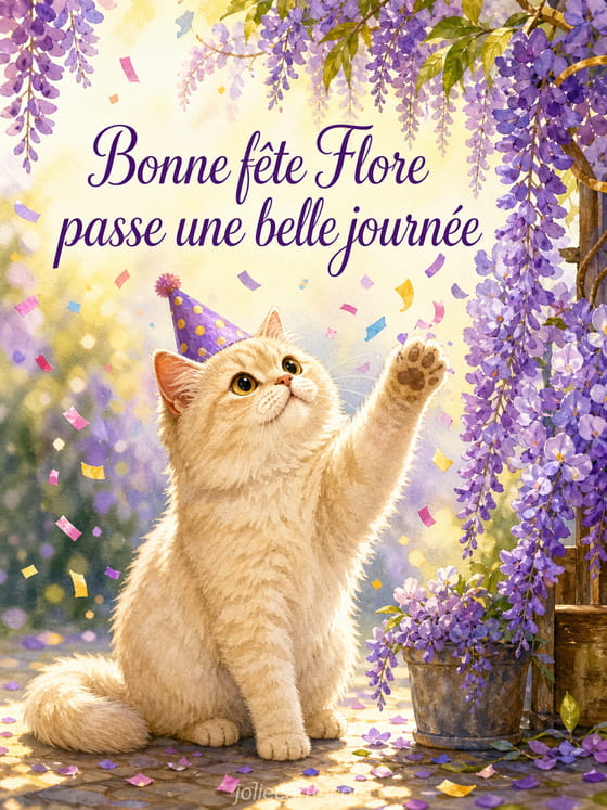 Carte bonne fête Flore