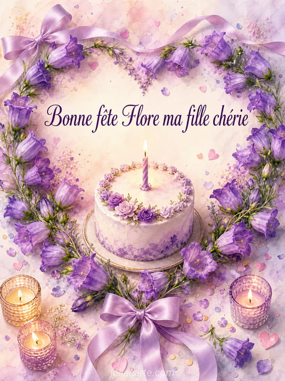 Carte bonne fête Flore