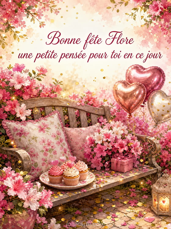 Carte bonne fête Flore