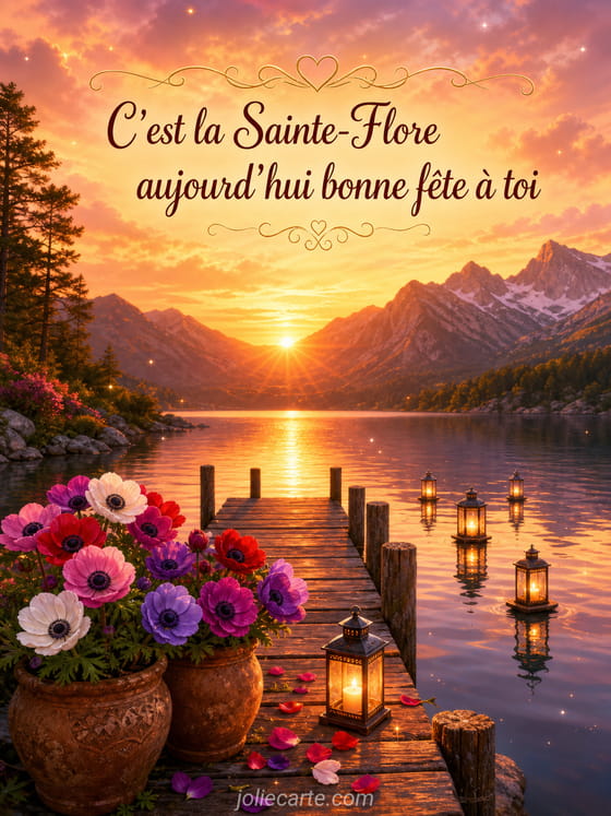Carte bonne fête Flore