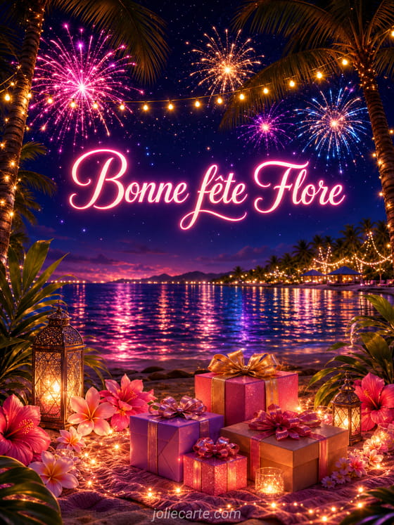 Carte bonne fête Flore