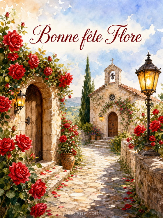 Carte bonne fête Flore