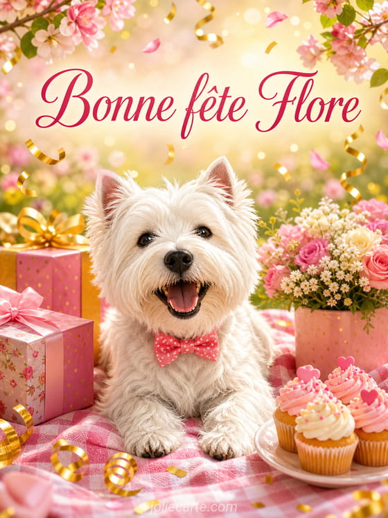 Carte bonne fête Flore