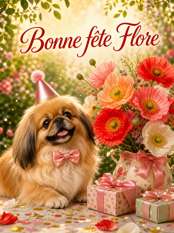 Carte bonne fête Flore
