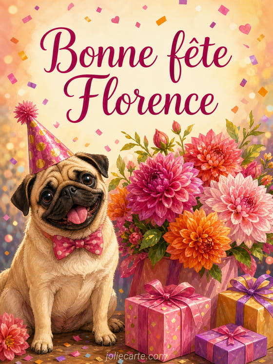 Carte bonne fête Florence