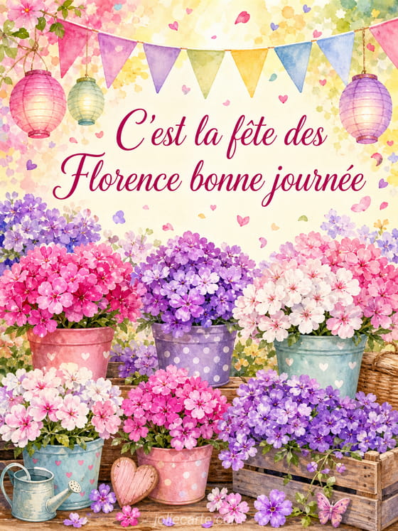 Carte bonne fête Florence