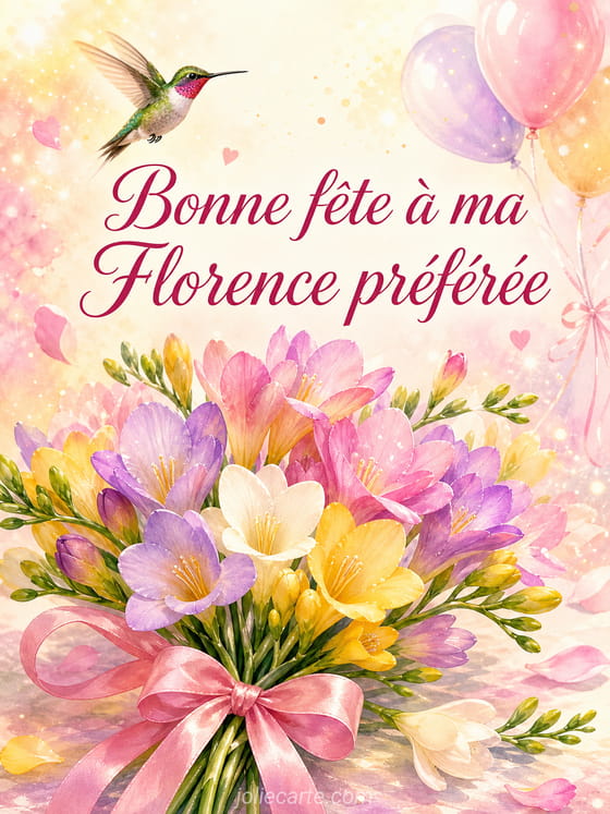 Carte bonne fête Florence