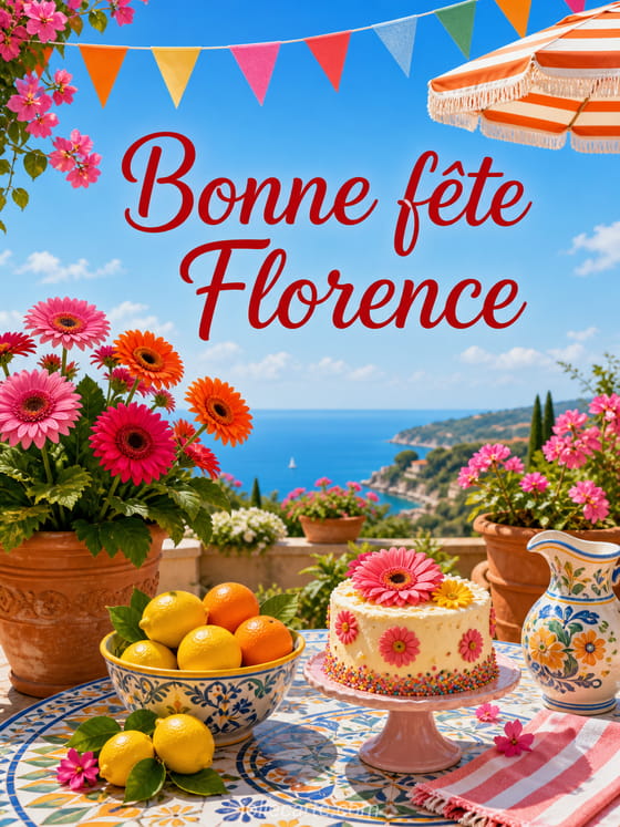 Carte bonne fête Florence