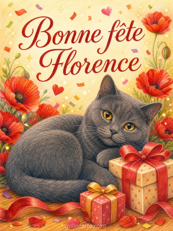 Carte bonne fête Florence