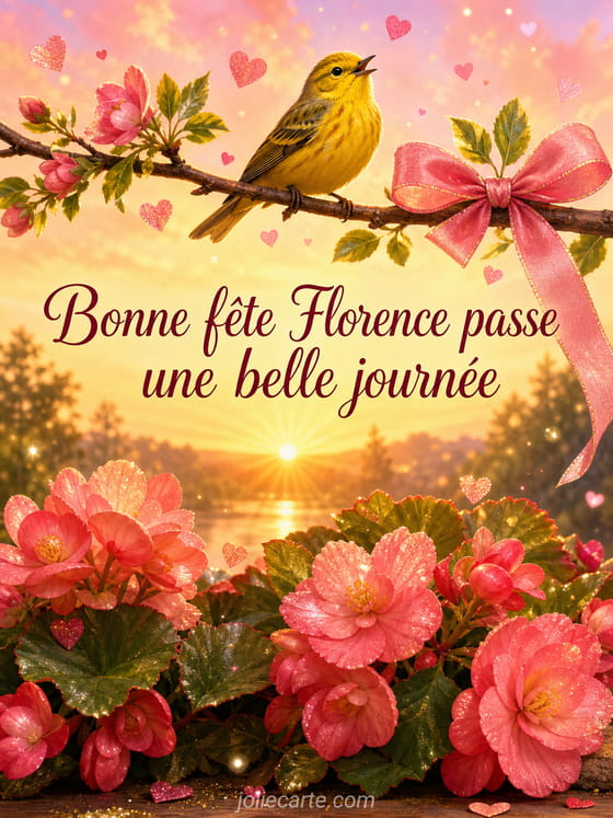 Carte bonne fête Florence