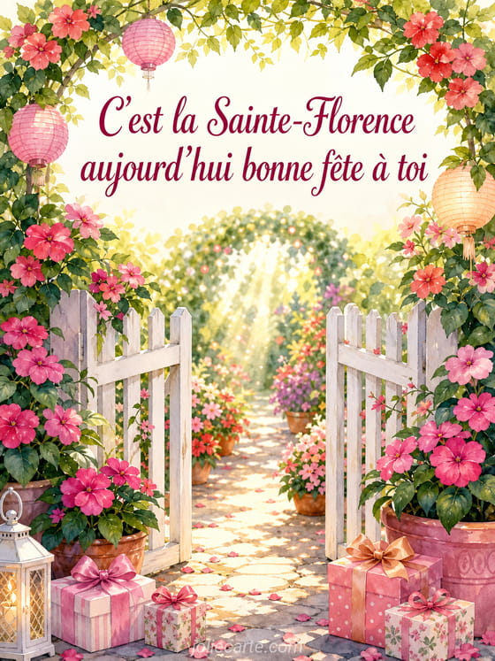 Carte bonne fête Florence