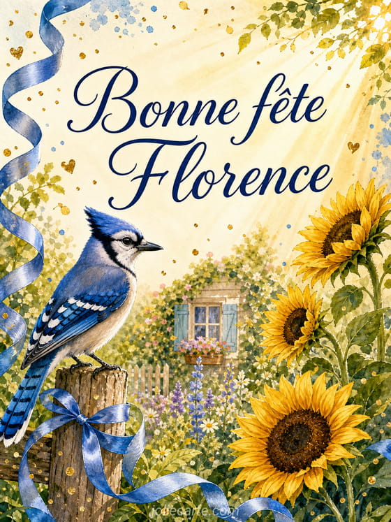 Carte bonne fête Florence