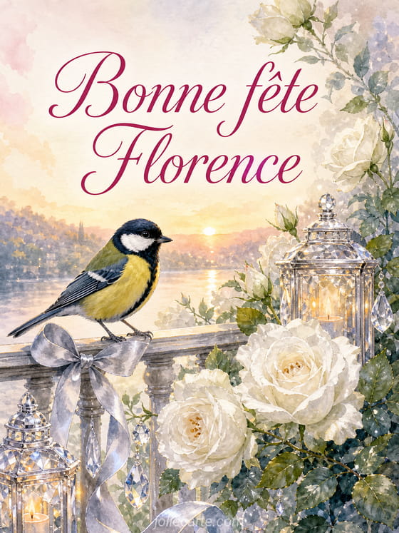 Carte bonne fête Florence