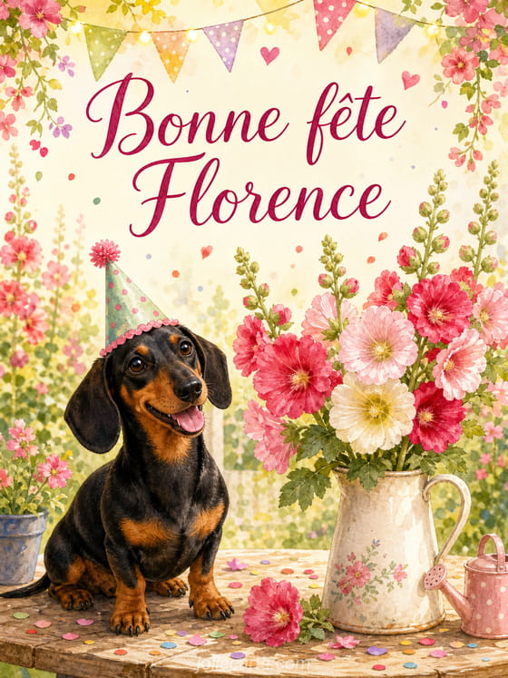 Carte bonne fête Florence