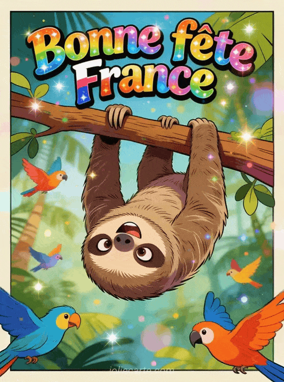 Bonne fête France - France gif bonne fete humour gratuit