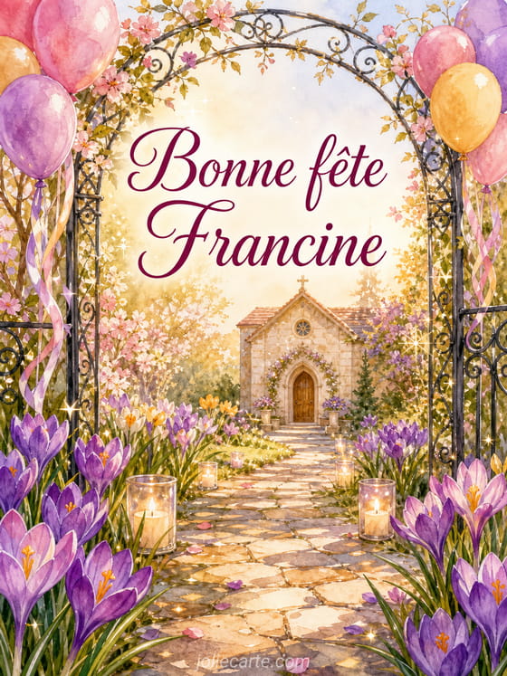 Carte bonne fĂȘte Francine