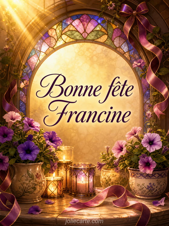 Carte bonne fĂȘte Francine