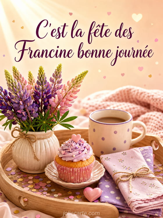Carte bonne fĂȘte Francine
