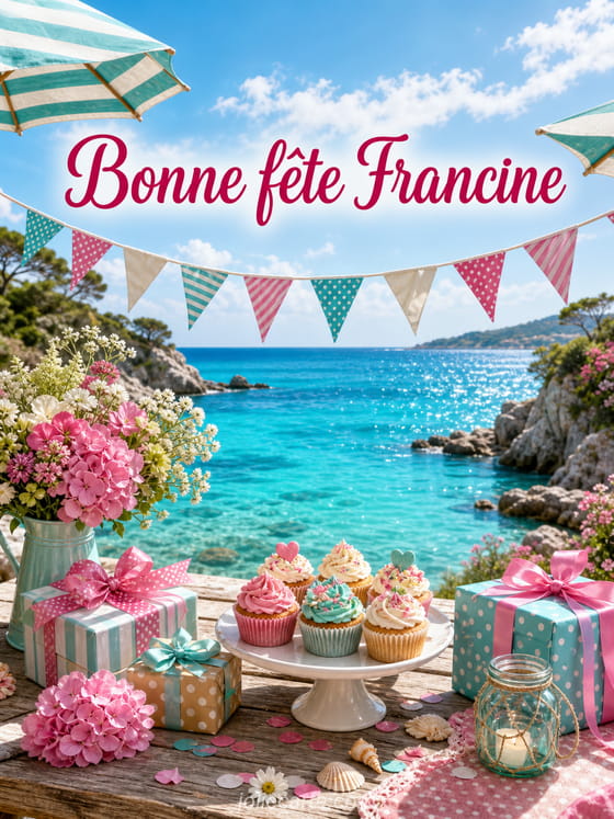 Carte bonne fĂȘte Francine