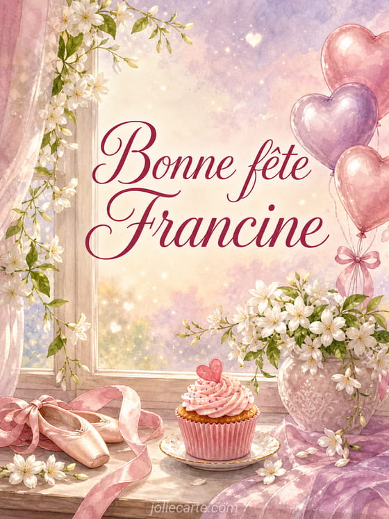 Carte bonne fĂȘte Francine