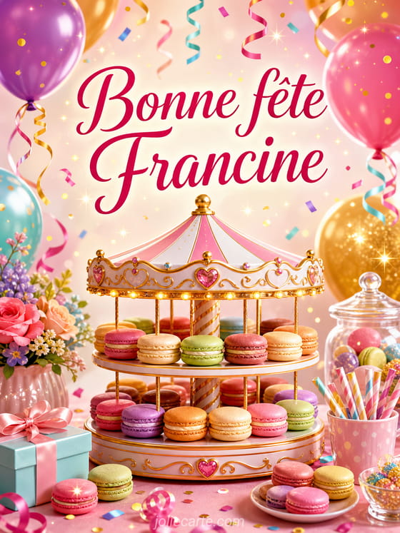 Carte bonne fĂȘte Francine