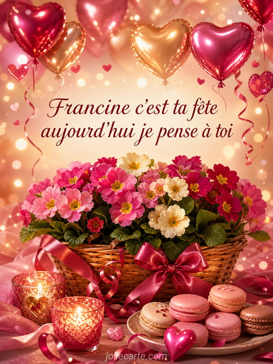 Carte bonne fĂȘte Francine