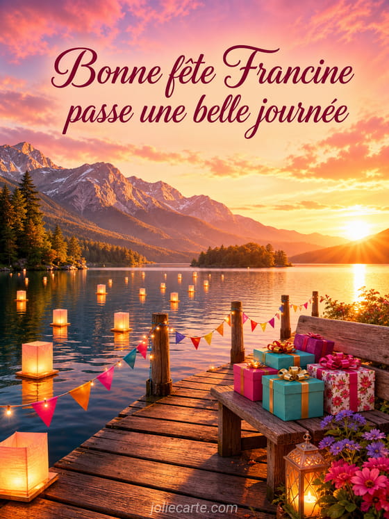 Carte bonne fĂȘte Francine