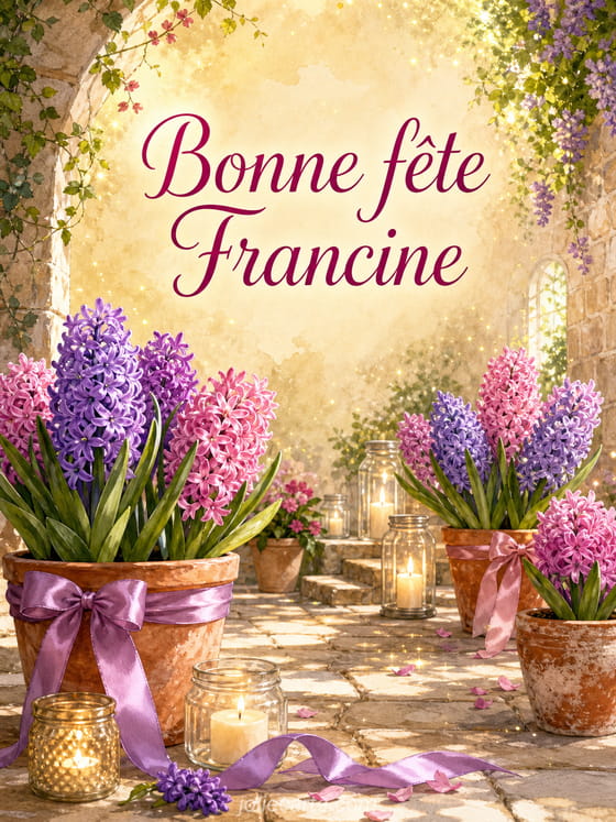 Carte bonne fĂȘte Francine