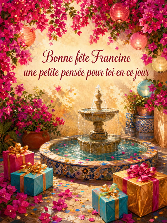 Carte bonne fĂȘte Francine