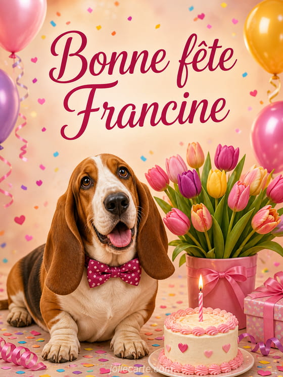 Carte bonne fĂȘte Francine