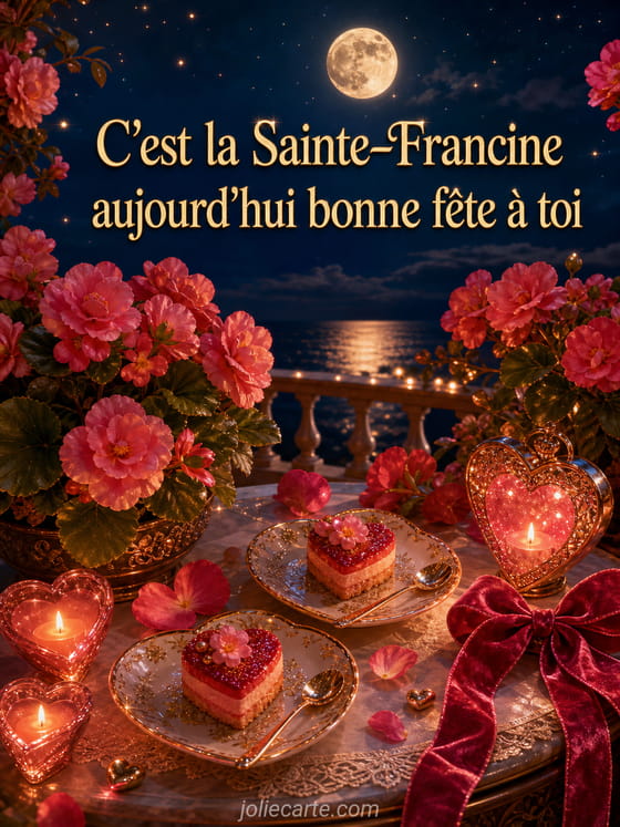 Carte bonne fĂȘte Francine