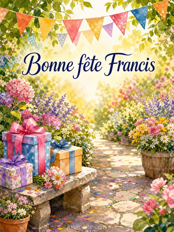 Carte bonne fête Francis