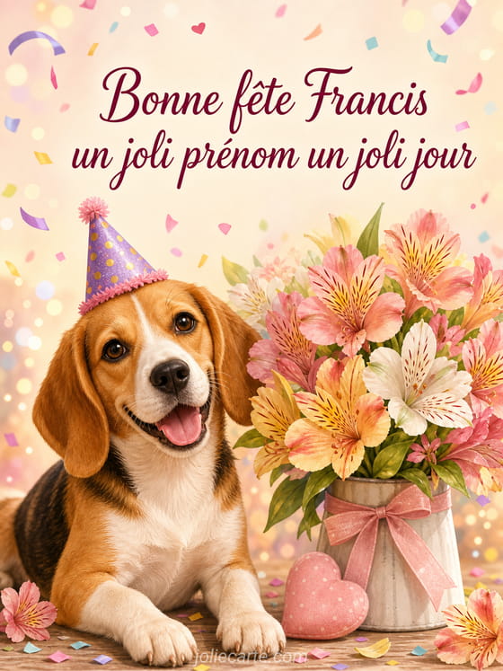 Carte bonne fête Francis