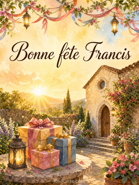 Carte bonne fête Francis