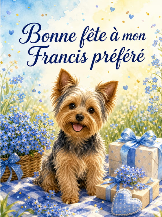Carte bonne fête Francis