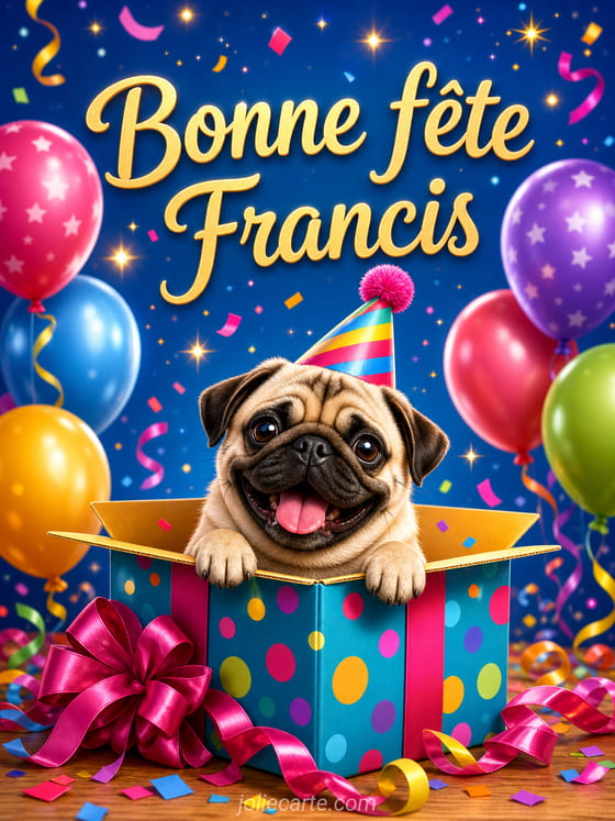 Carte bonne fête Francis