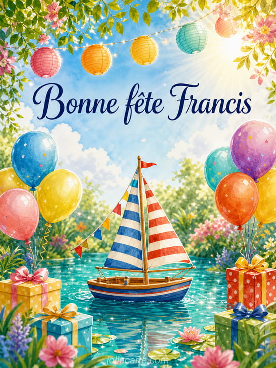 Carte bonne fête Francis
