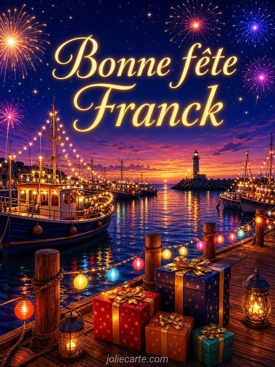 Carte bonne fête Franck