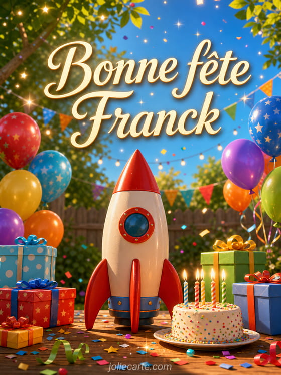 Carte bonne fête Franck