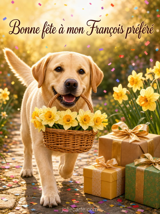 Carte bonne fête François