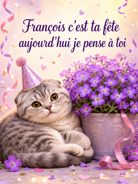 Carte bonne fête François