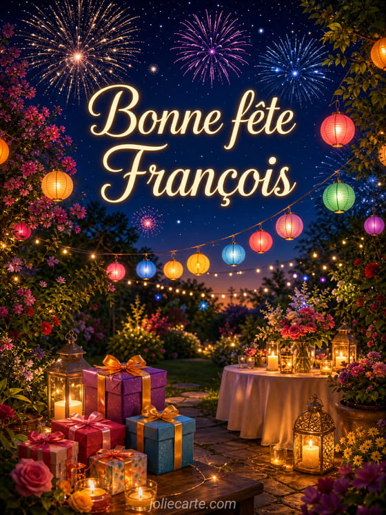 Carte bonne fête François