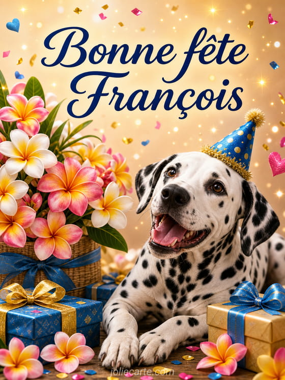 Carte bonne fête François