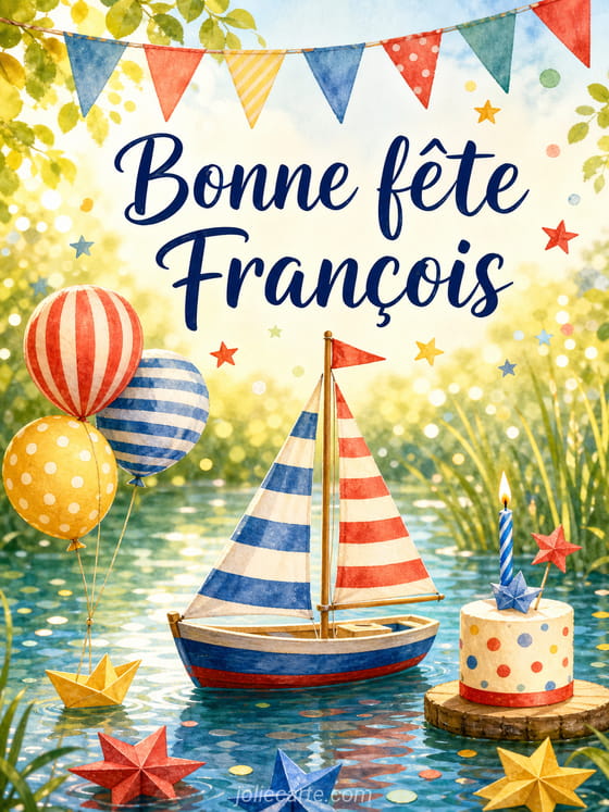 Carte bonne fête François