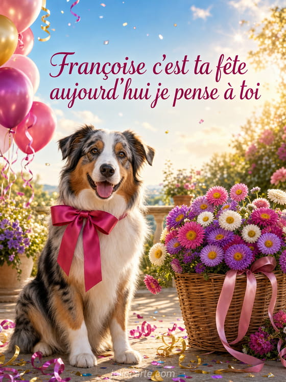 Carte bonne fĂȘte Françoise